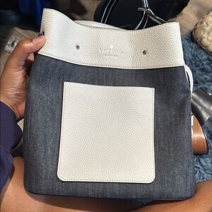 Kate Spade Blue and White Tote Bag